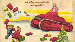 Illustration for article titled The Most Surreal Holiday Cards Ever Printed